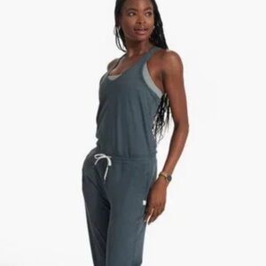 Vuori Dark Stone heather Gray Sleeveless jumpsuit